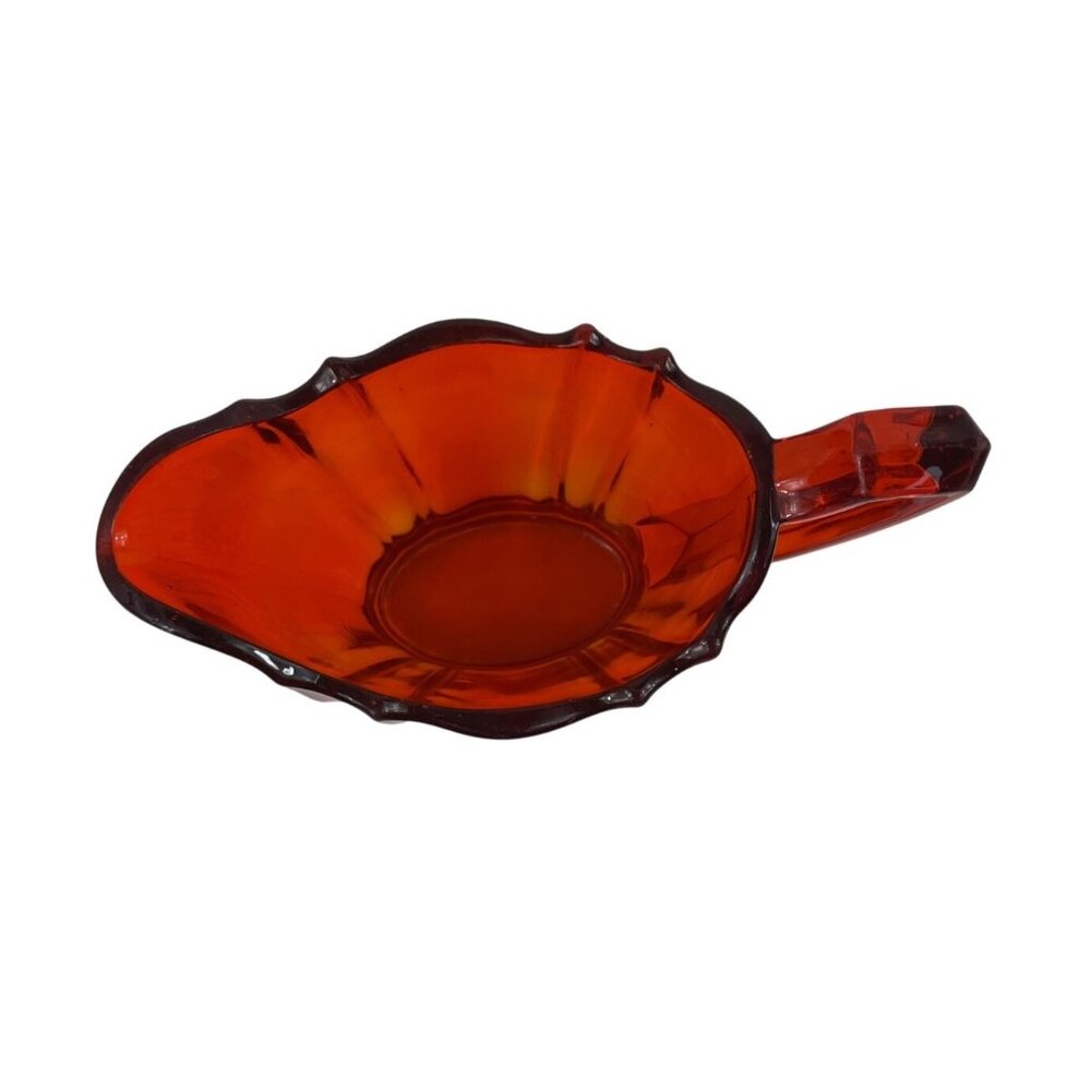 Vintage Tiffin Glass Tangerine Orange Creamer - Picture 7 of 10